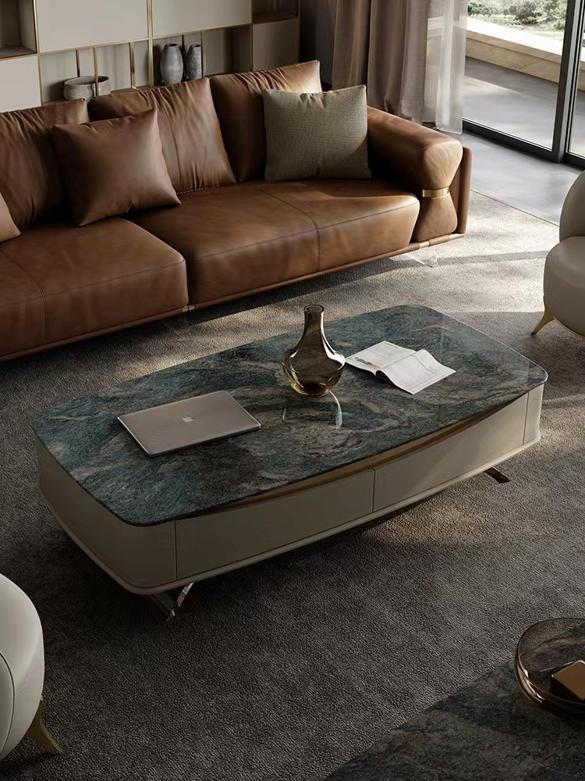 Rectangle 2 Drawers Coffee Center Table